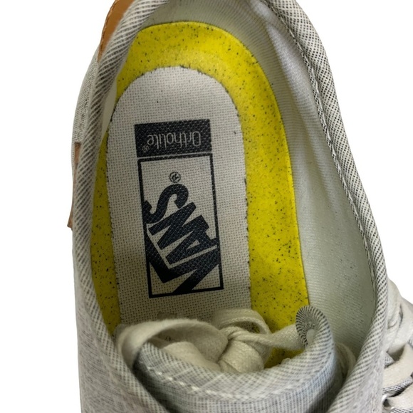 Vans Ortholite Heathered Gray Leather Pull Tab Lace Up Sneakers NEW - Picture 9 of 12